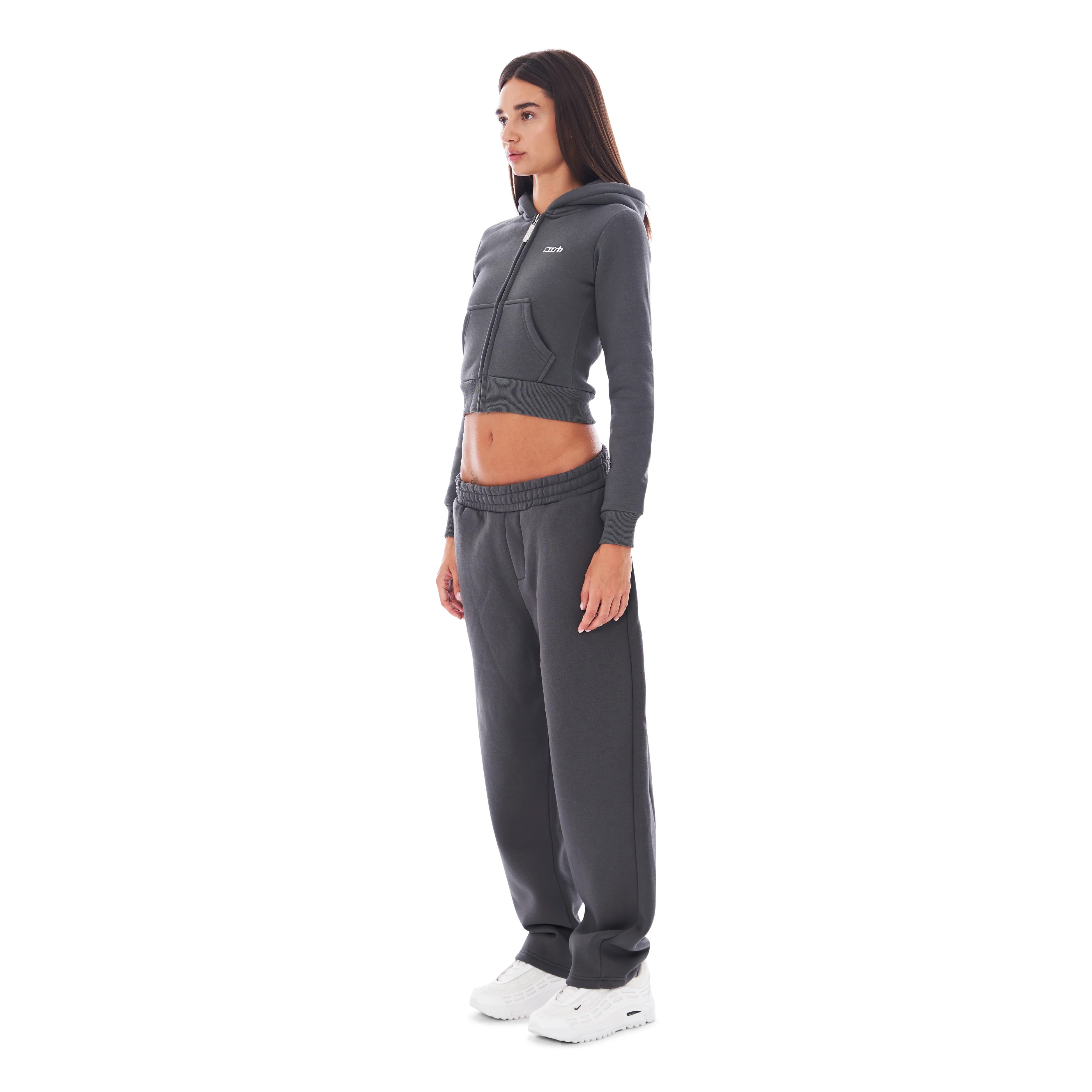 CROPPED ZIP UP ANTHRAZIT - Image 3