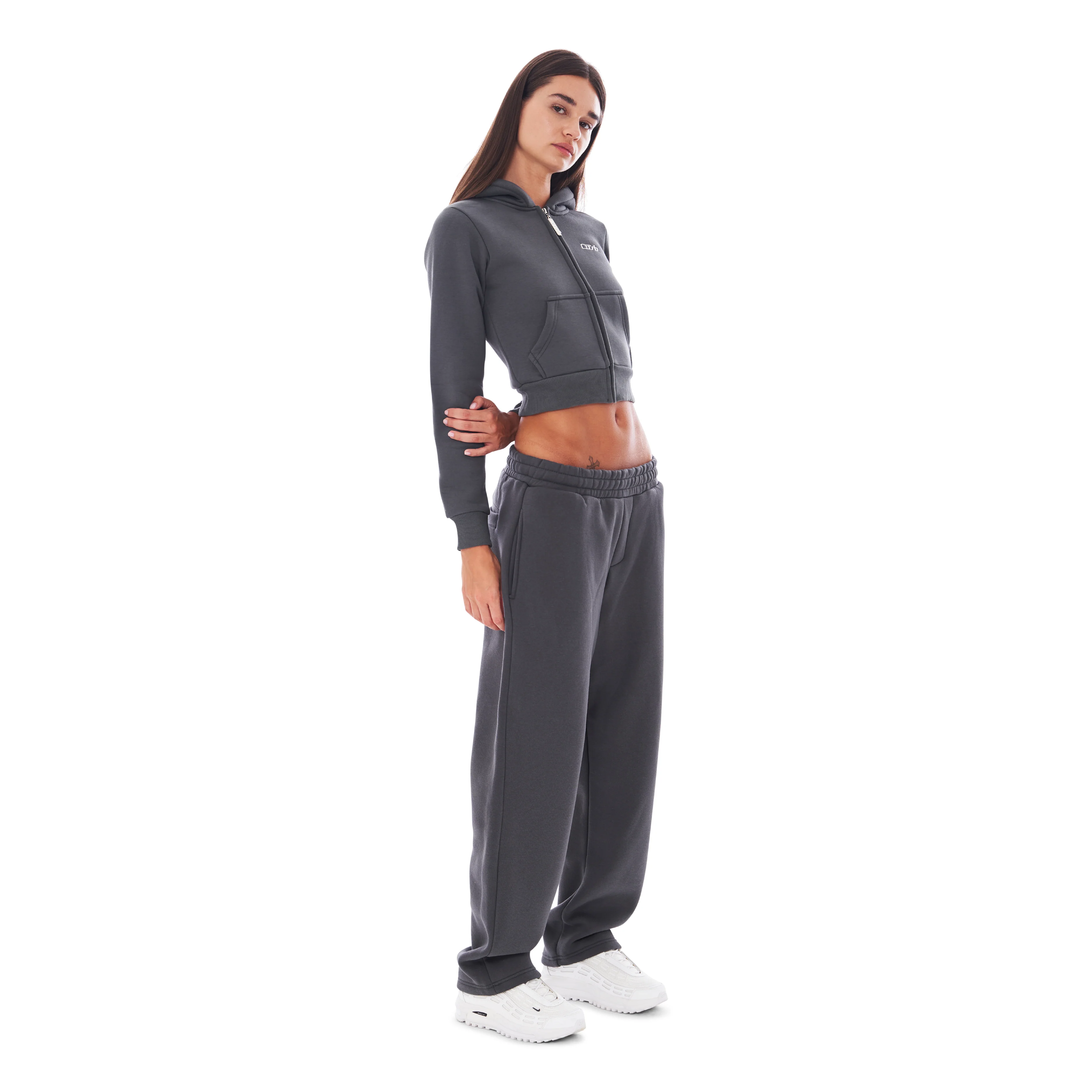 CROPPED ZIP UP ANTHRAZIT - Image 6