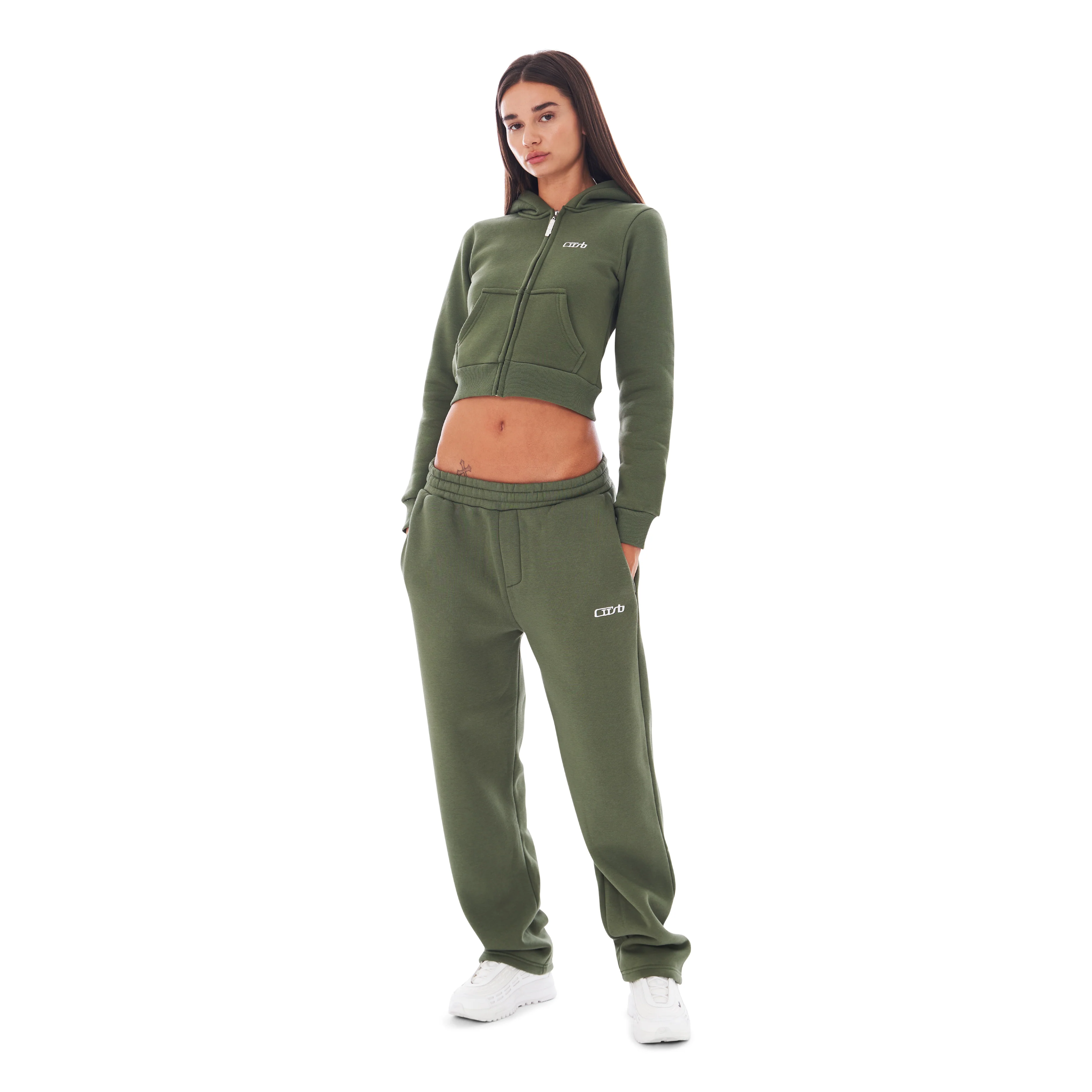 CROPPED ZIP UP BRONZE GREEN - Image 5