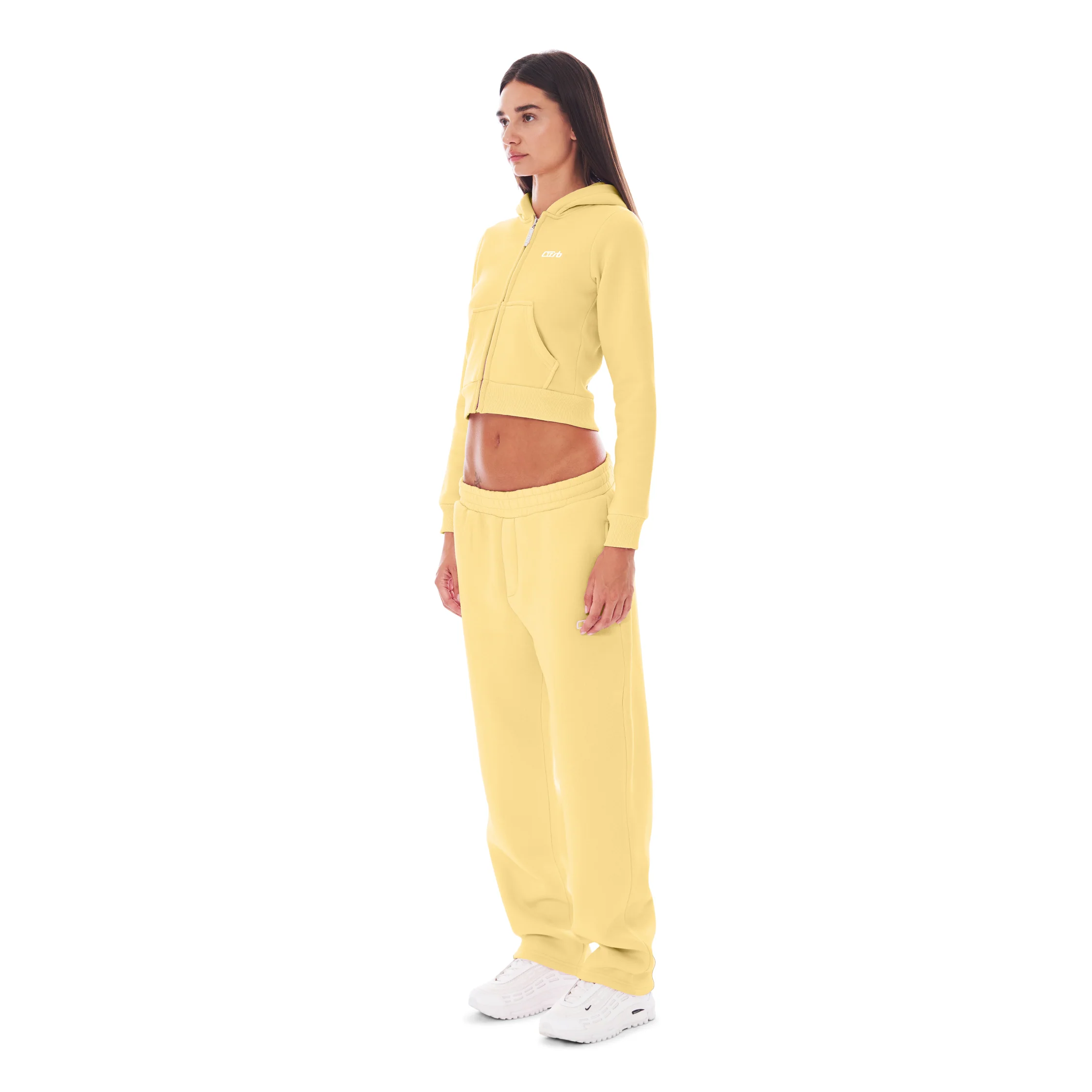 CROPPED ZIP UP BUTTER YELLOW - Image 3