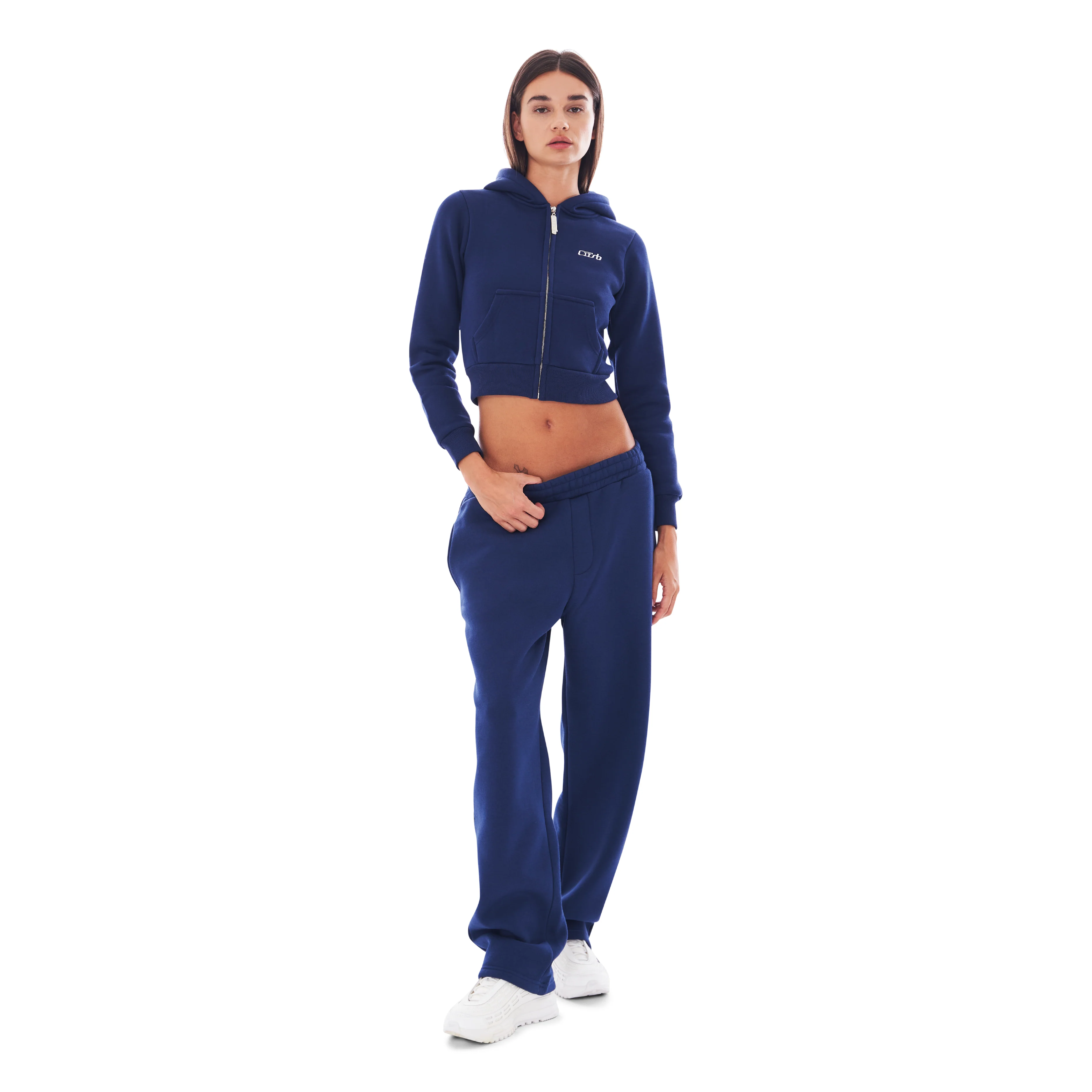 CROPPED ZIP UP NAVY BLUE - Image 5