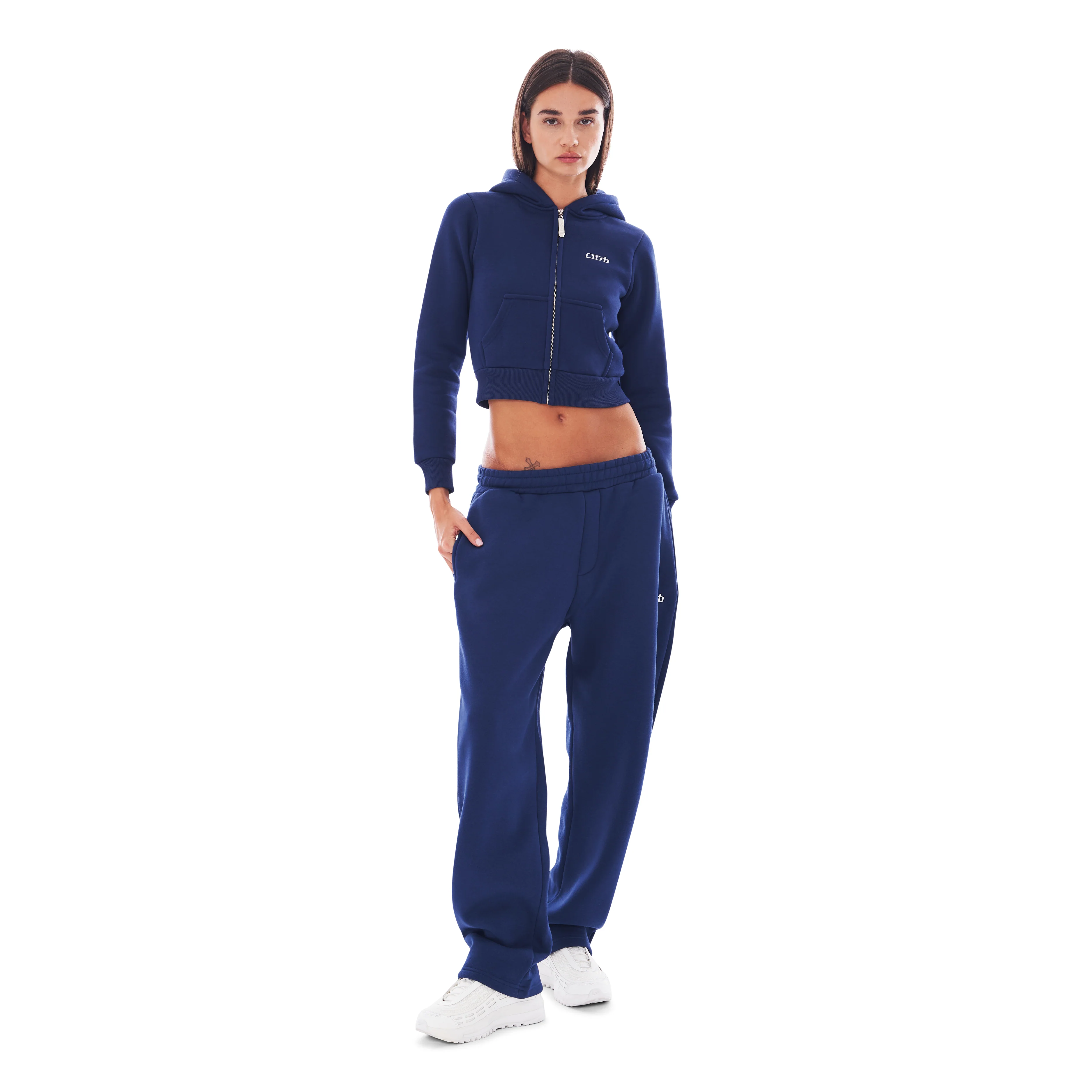 CROPPED ZIP UP NAVY BLUE - Image 6