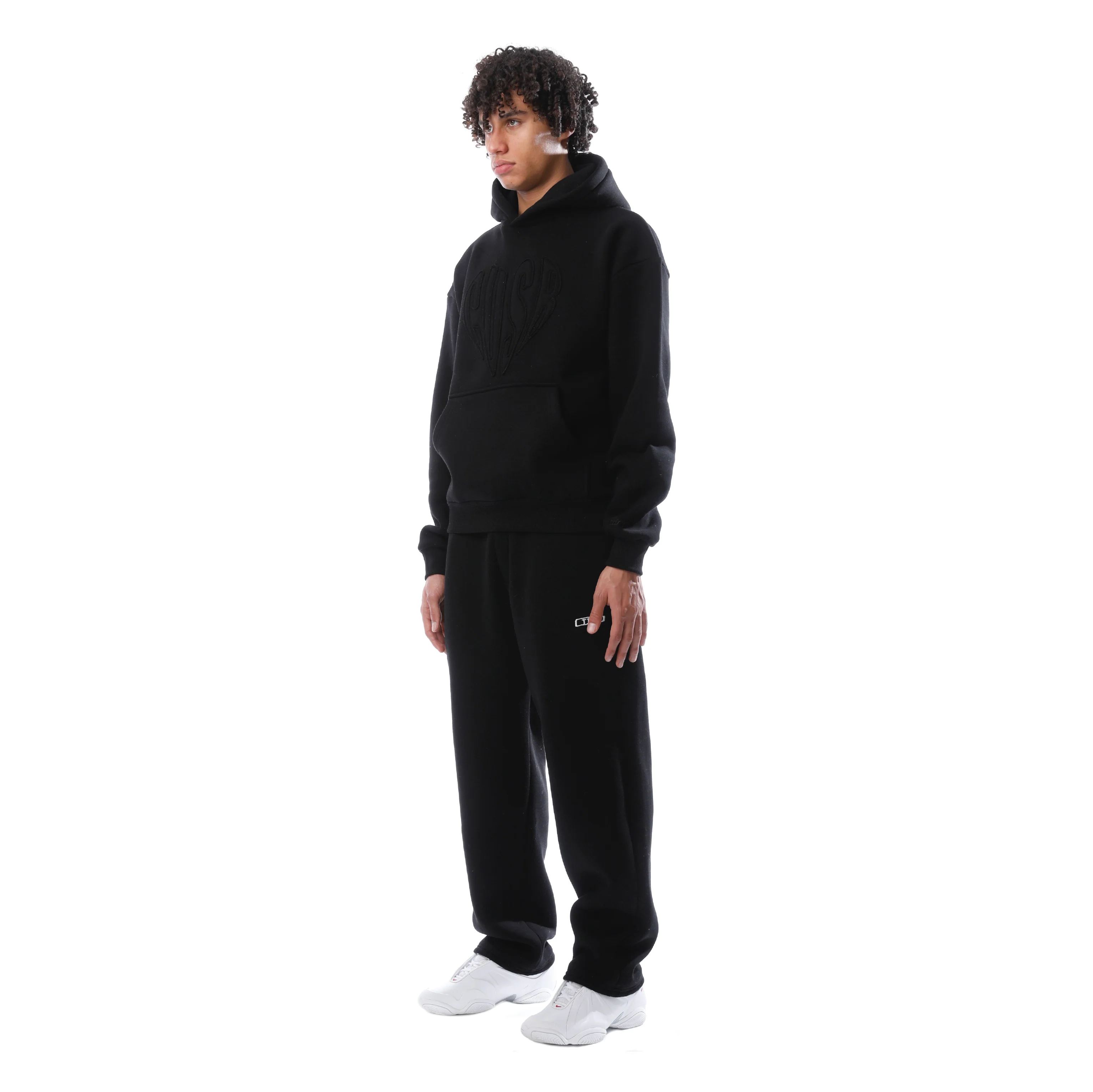 HEART HOODIE BLACK - Image 4
