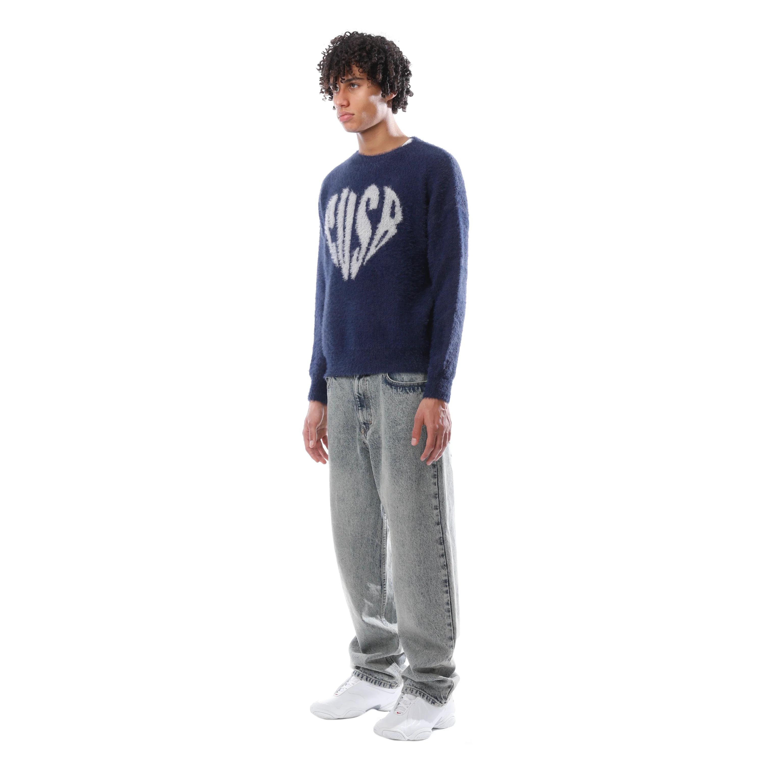 HEART MOHAIR NAVY BLUE - Image 3