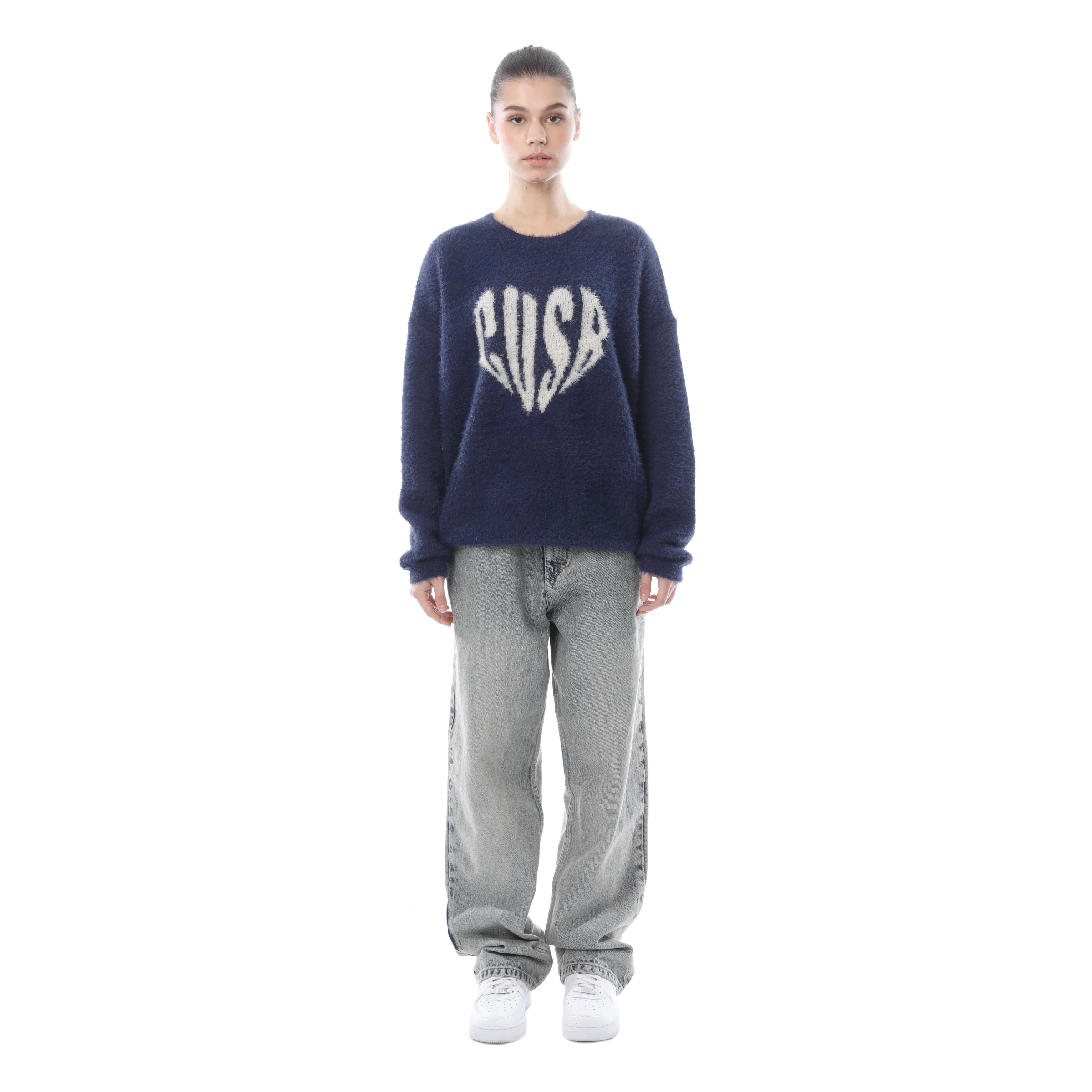 HEART MOHAIR NAVY BLUE - Image 5