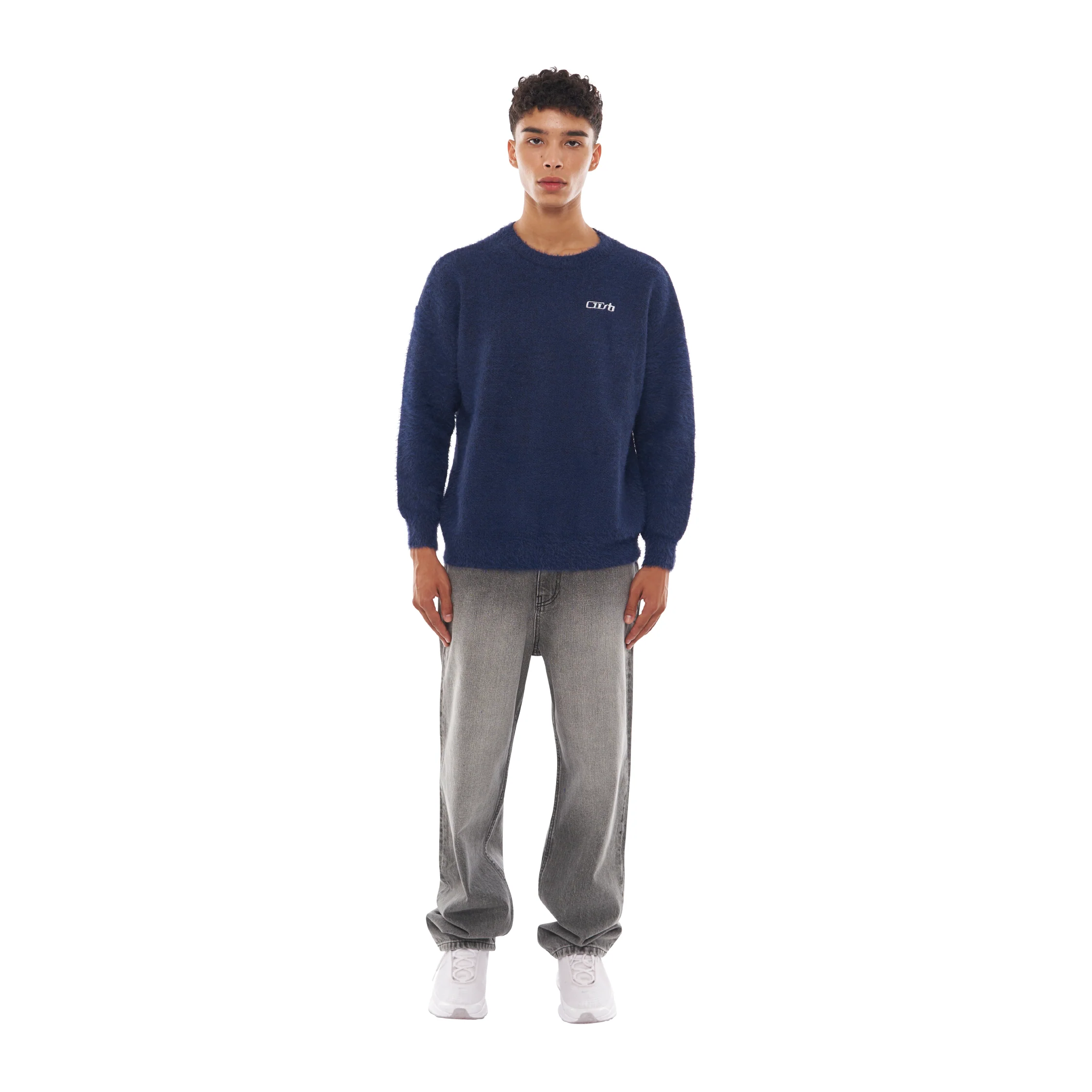 MOHAIR SWEATER NAVY BLUE - Image 3