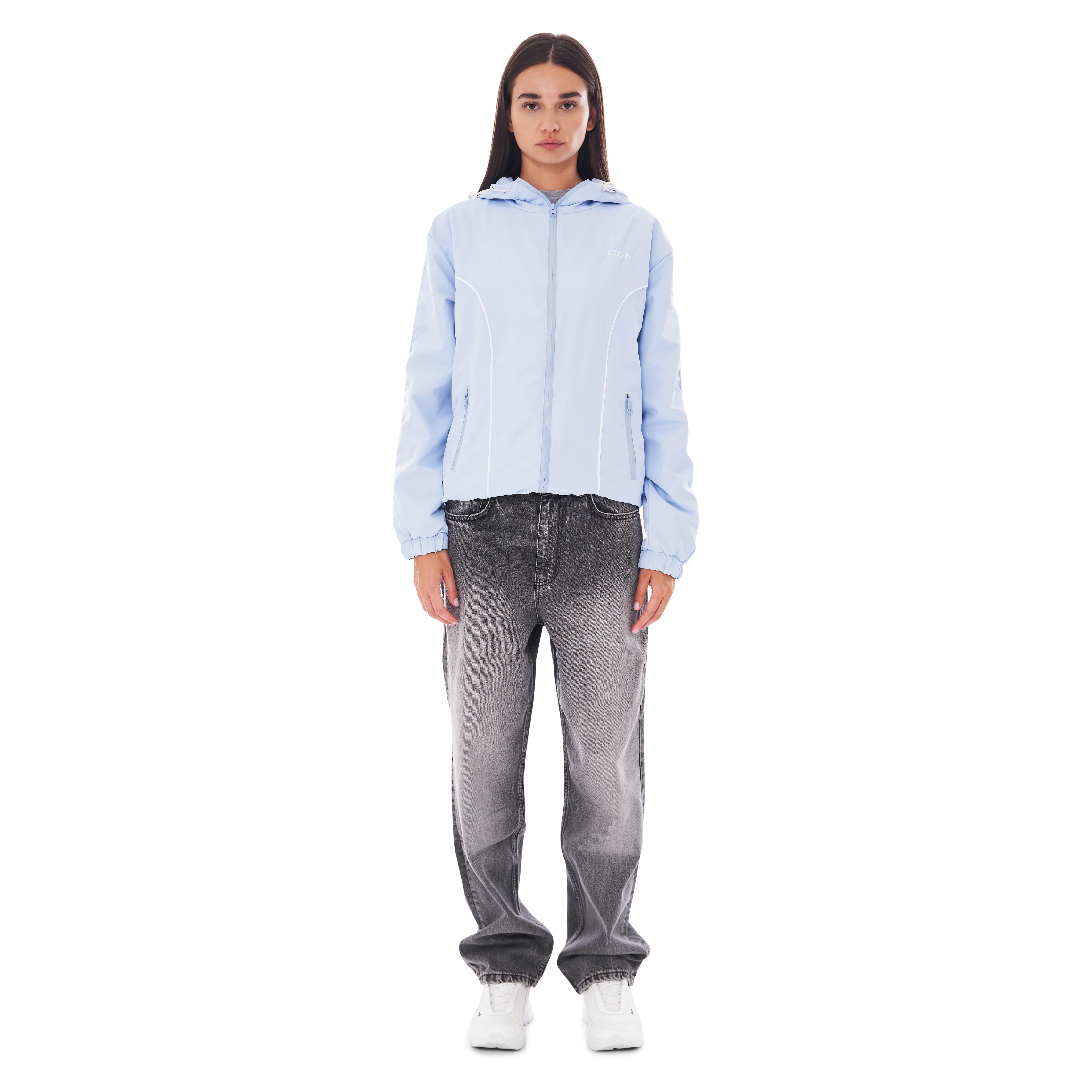 NYLON PIPING ZIP-UP BABYBLUE - Image 7