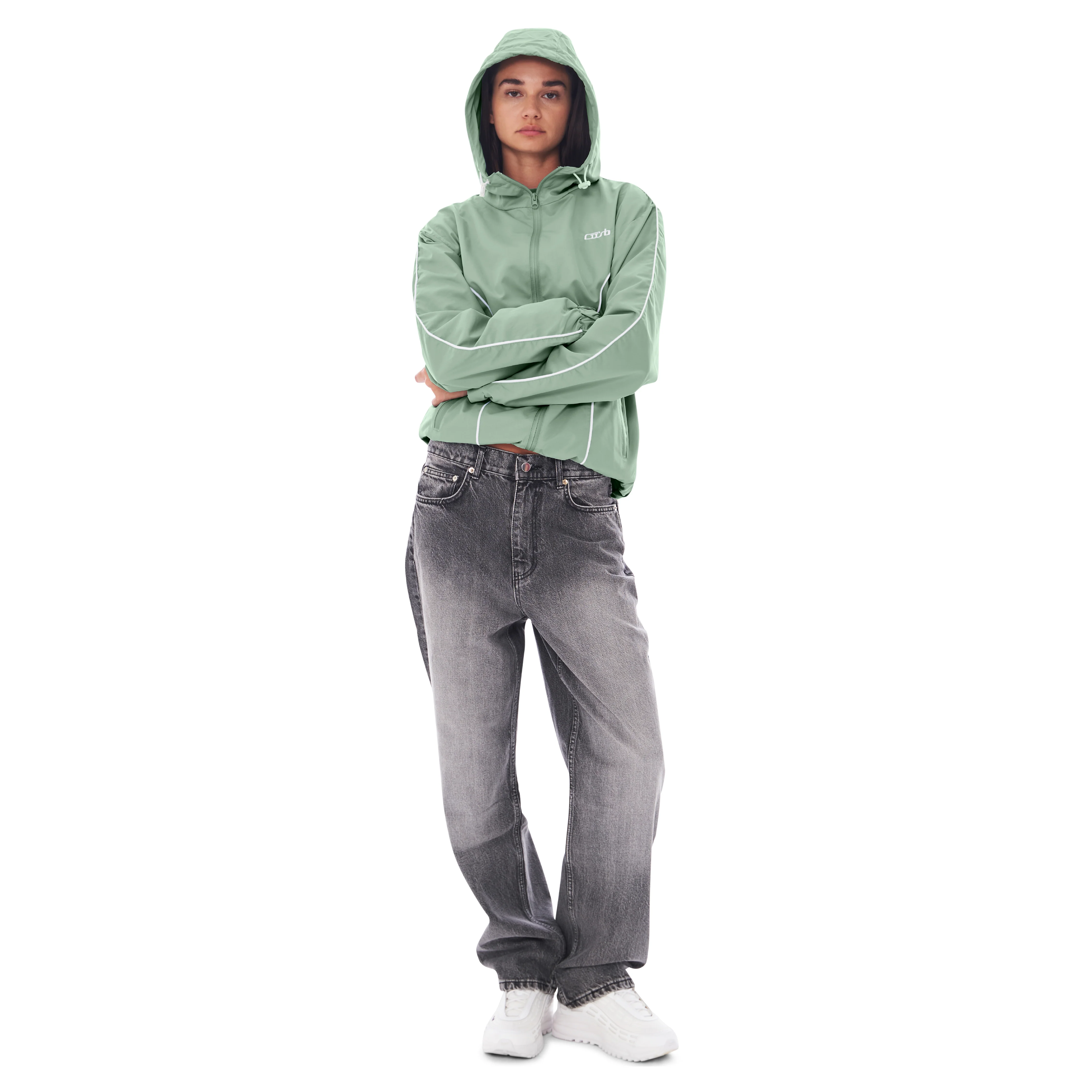 NYLON PIPING ZIP-UP KHAKI - Image 10