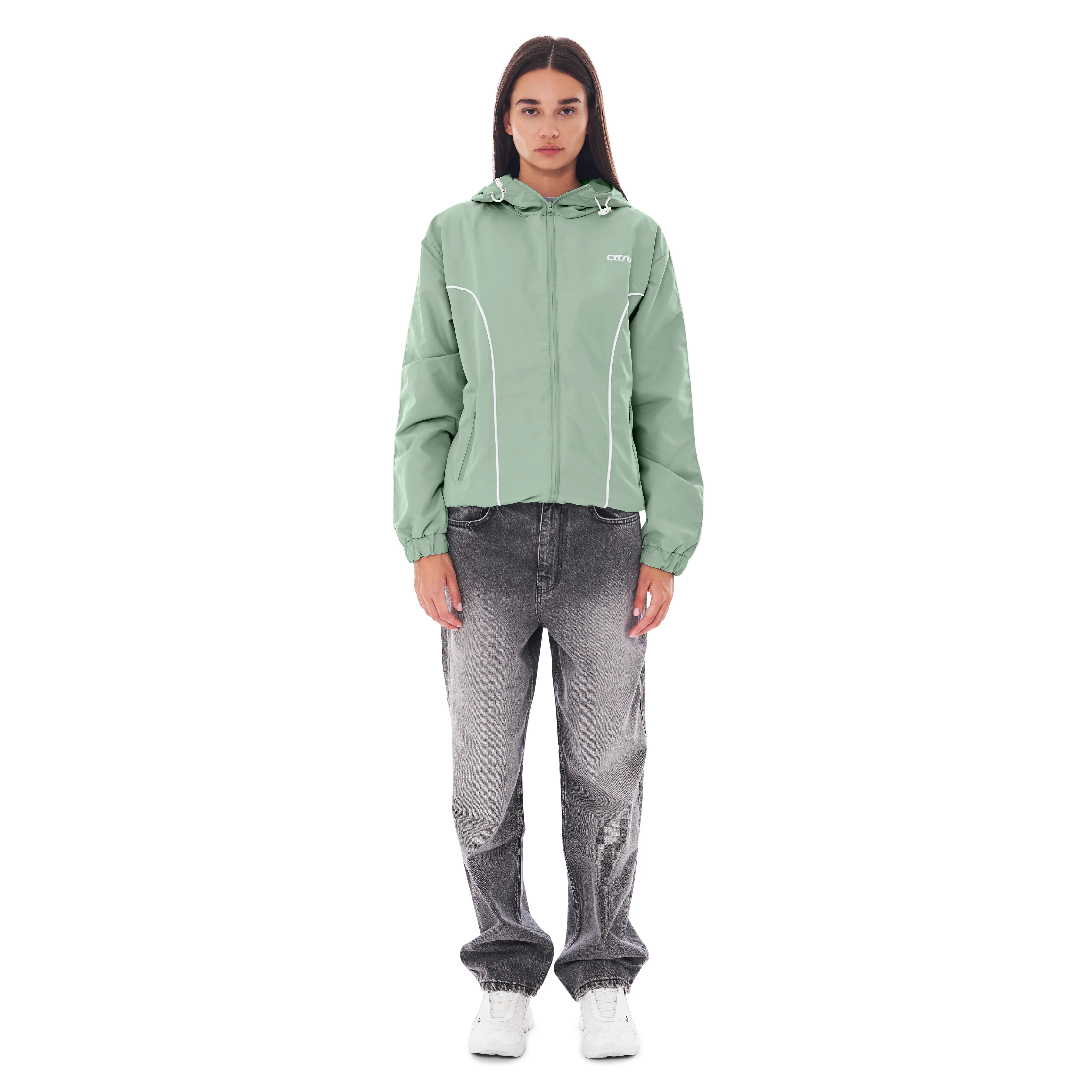 NYLON PIPING ZIP-UP KHAKI - Image 7
