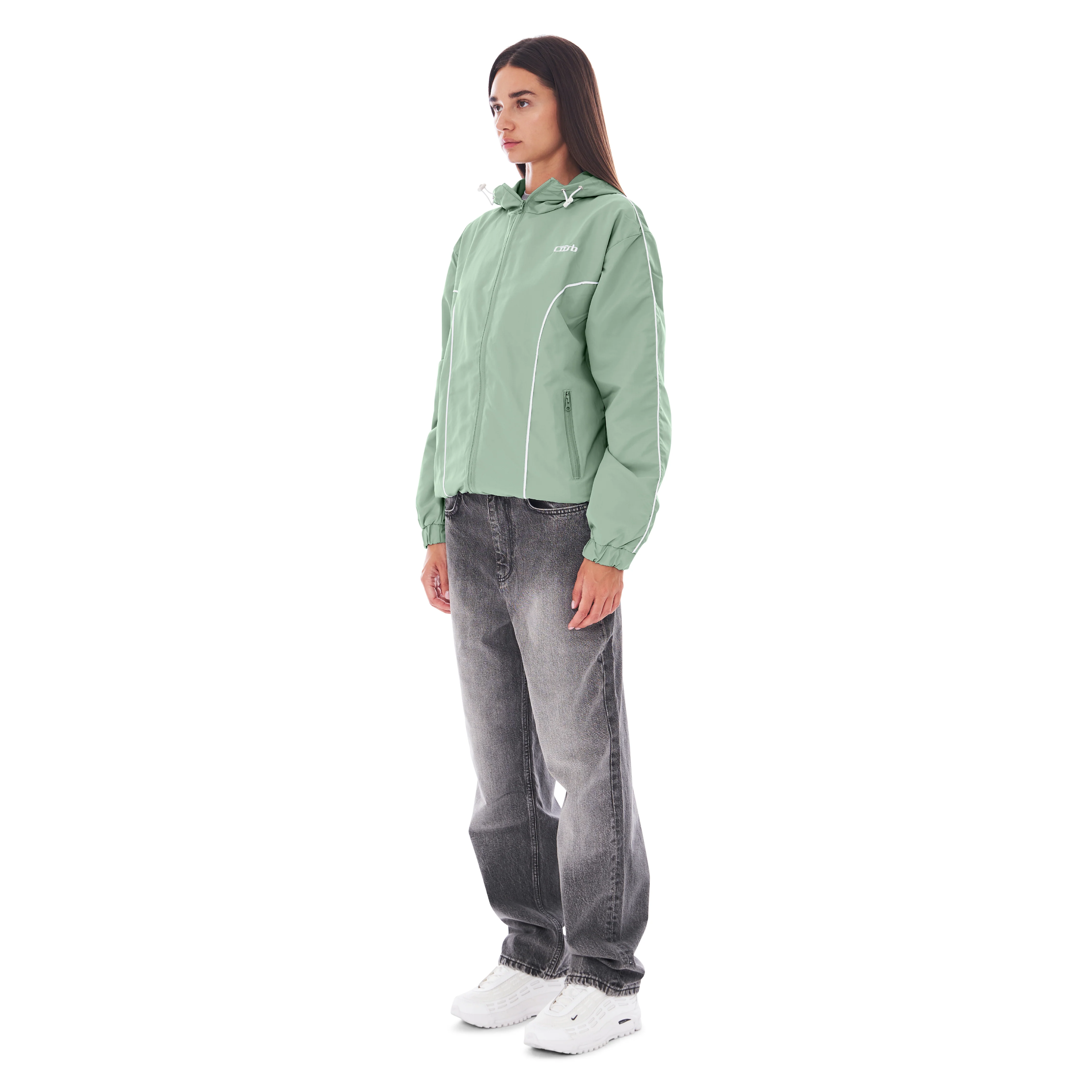 NYLON PIPING ZIP-UP KHAKI - Image 8