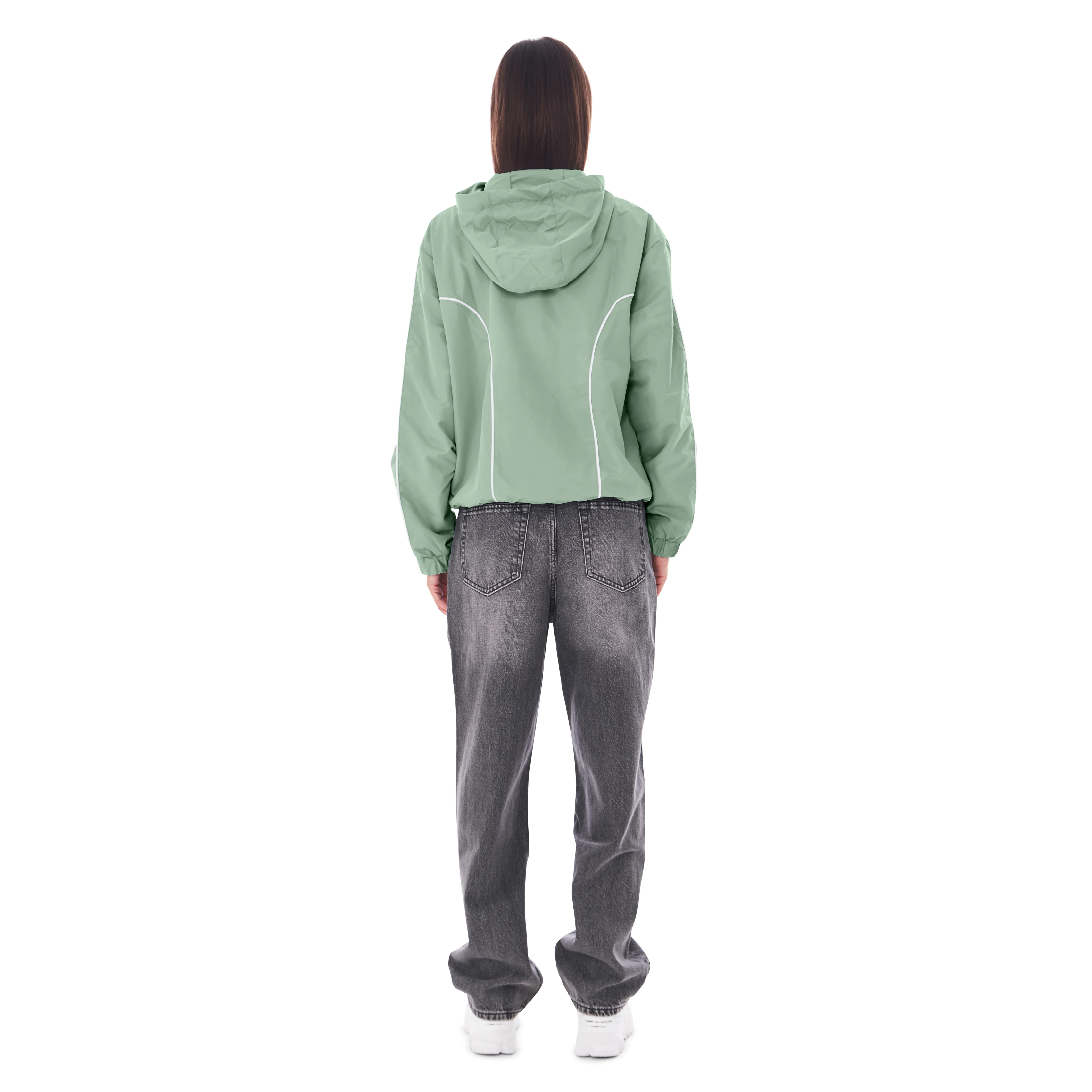 NYLON PIPING ZIP-UP KHAKI - Image 9