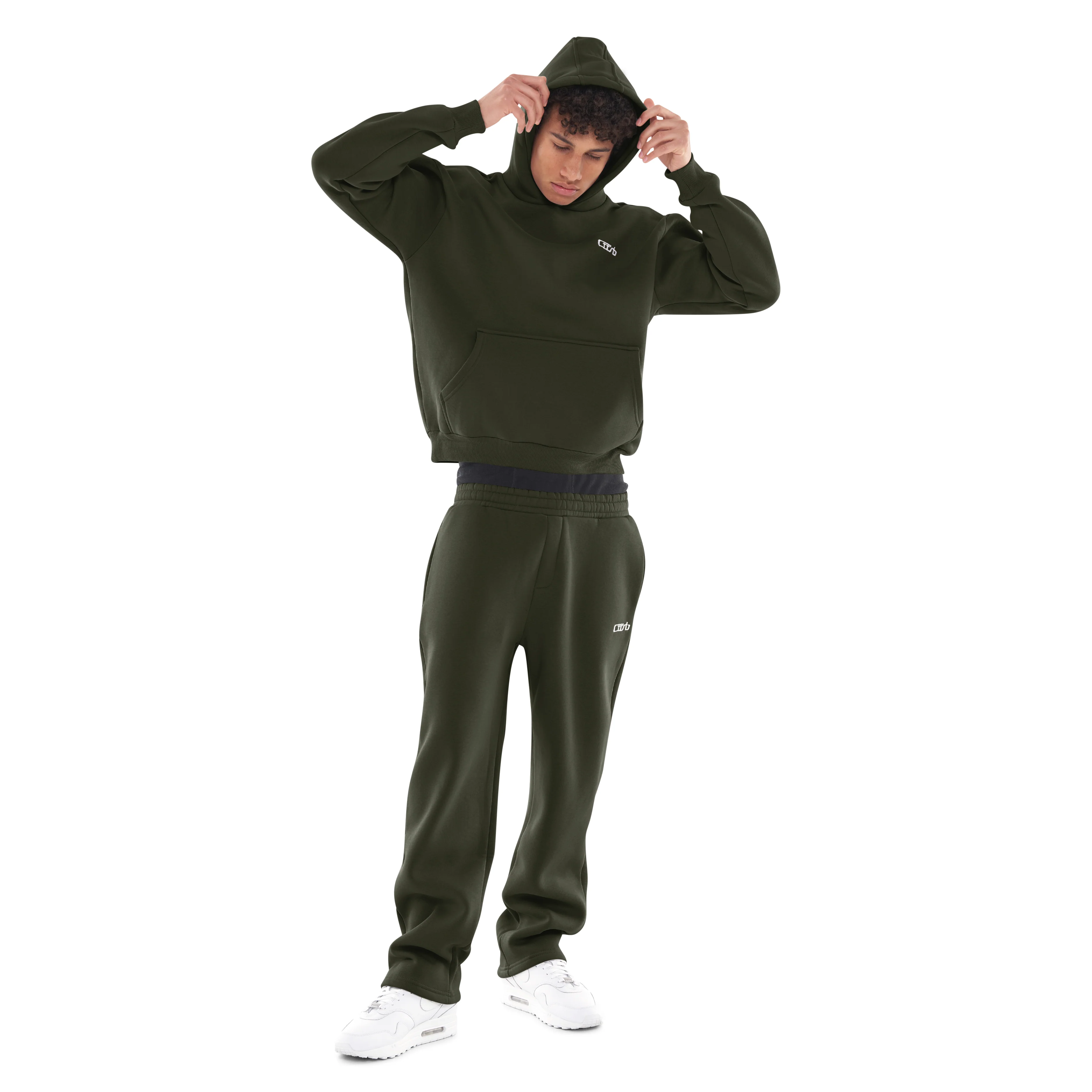 OPEN LEG JOGGER DARK MOSS - Image 5