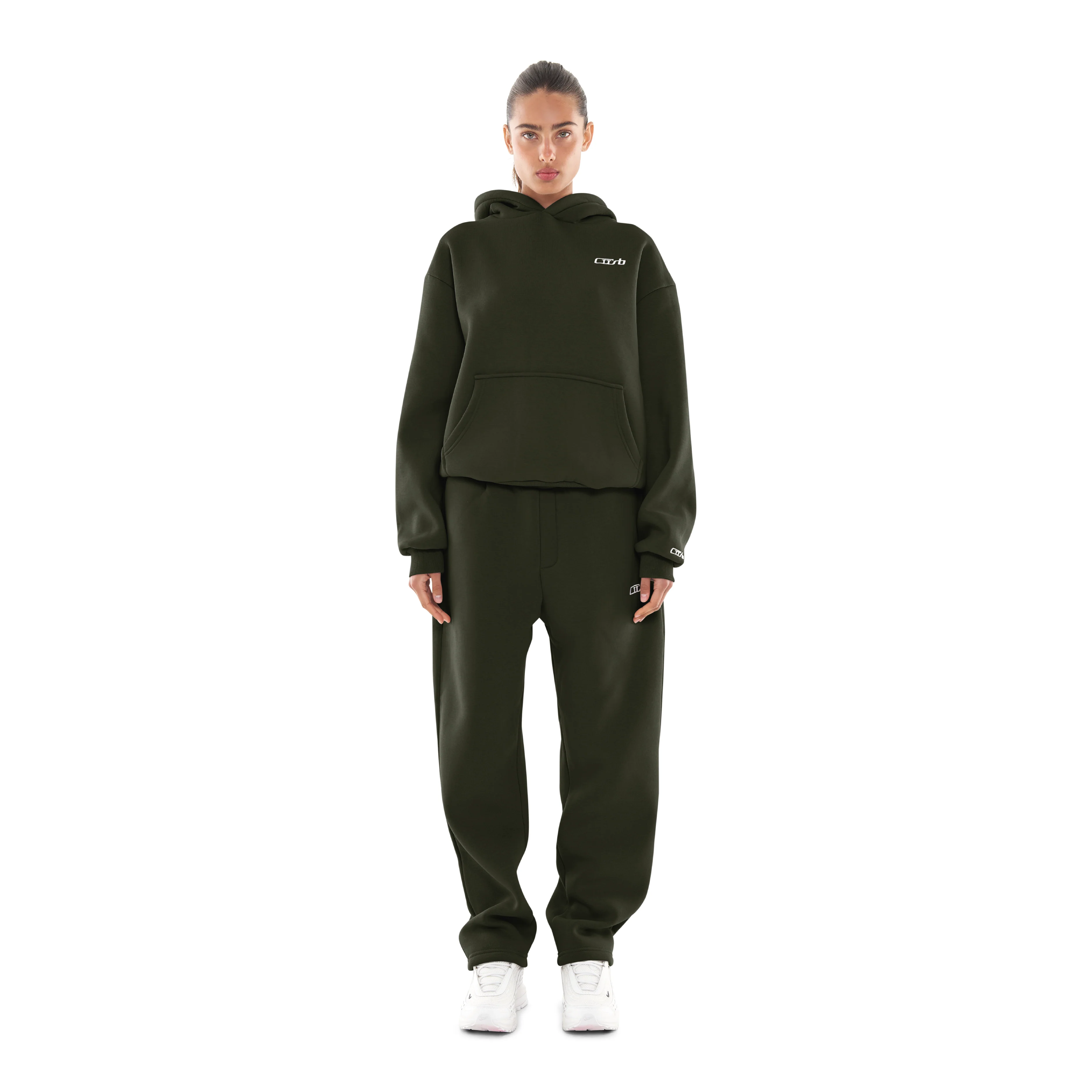OPEN LEG JOGGER DARK MOSS - Image 6