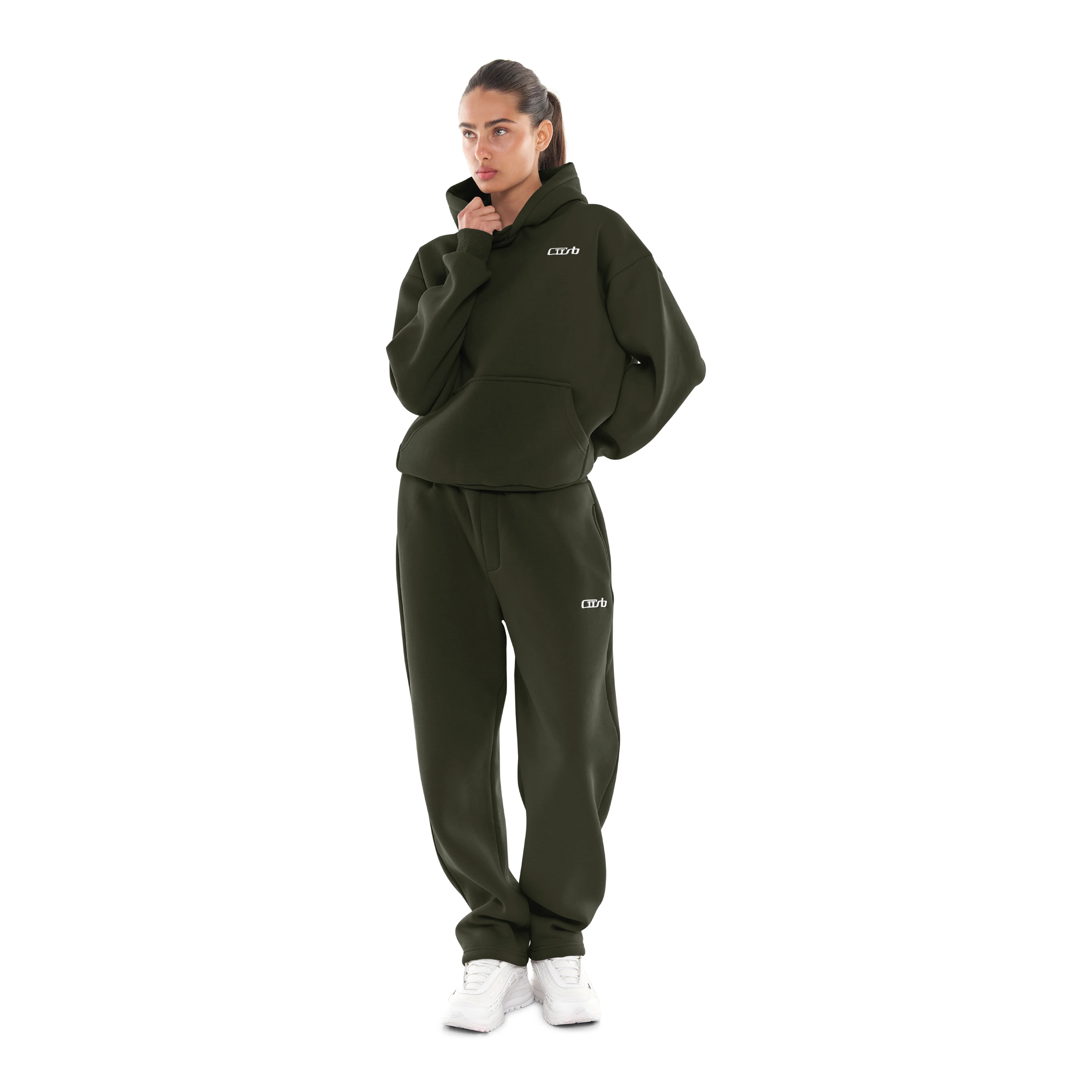 OPEN LEG JOGGER DARK MOSS - Image 9