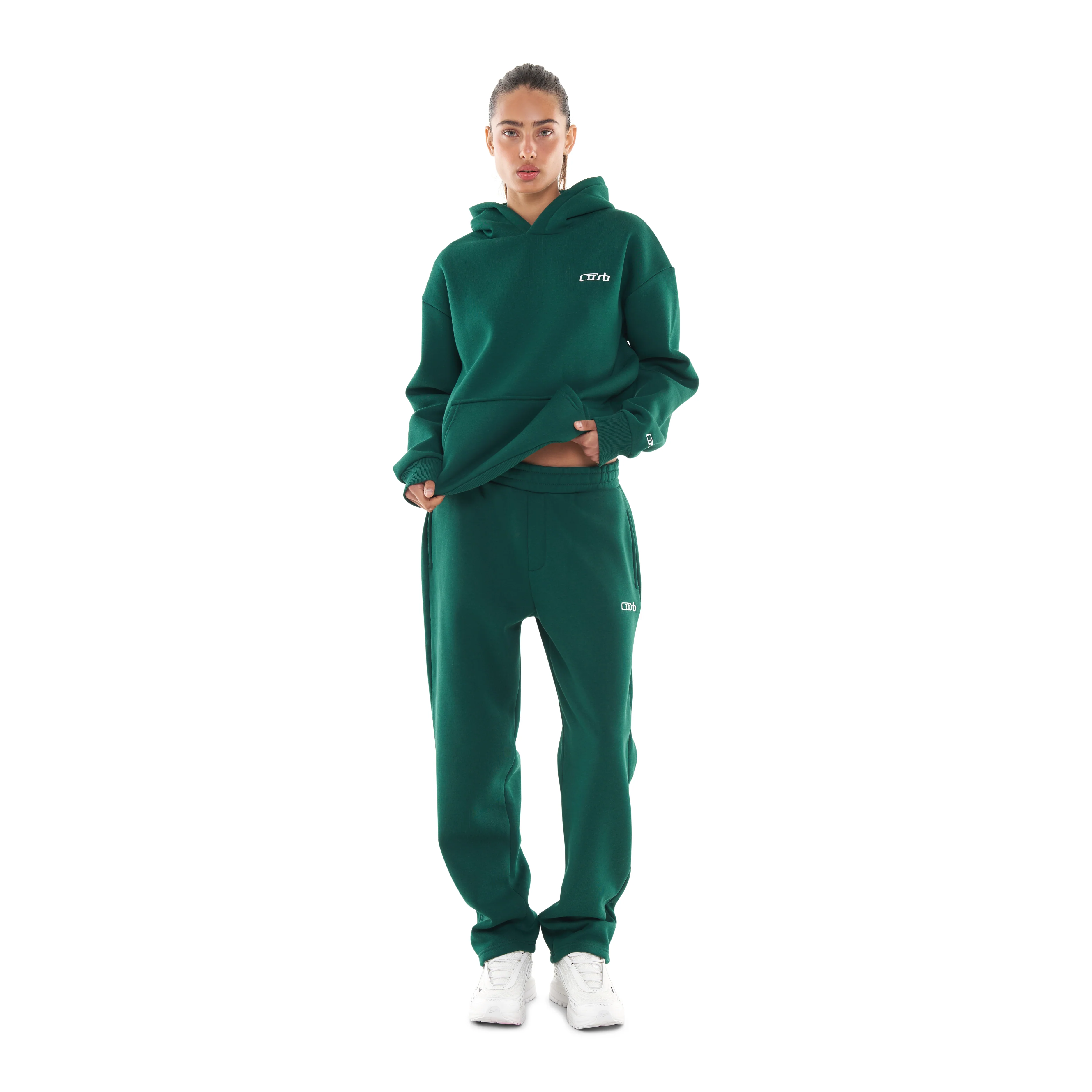 OPEN LEG JOGGER DARK GREEN - Image 9