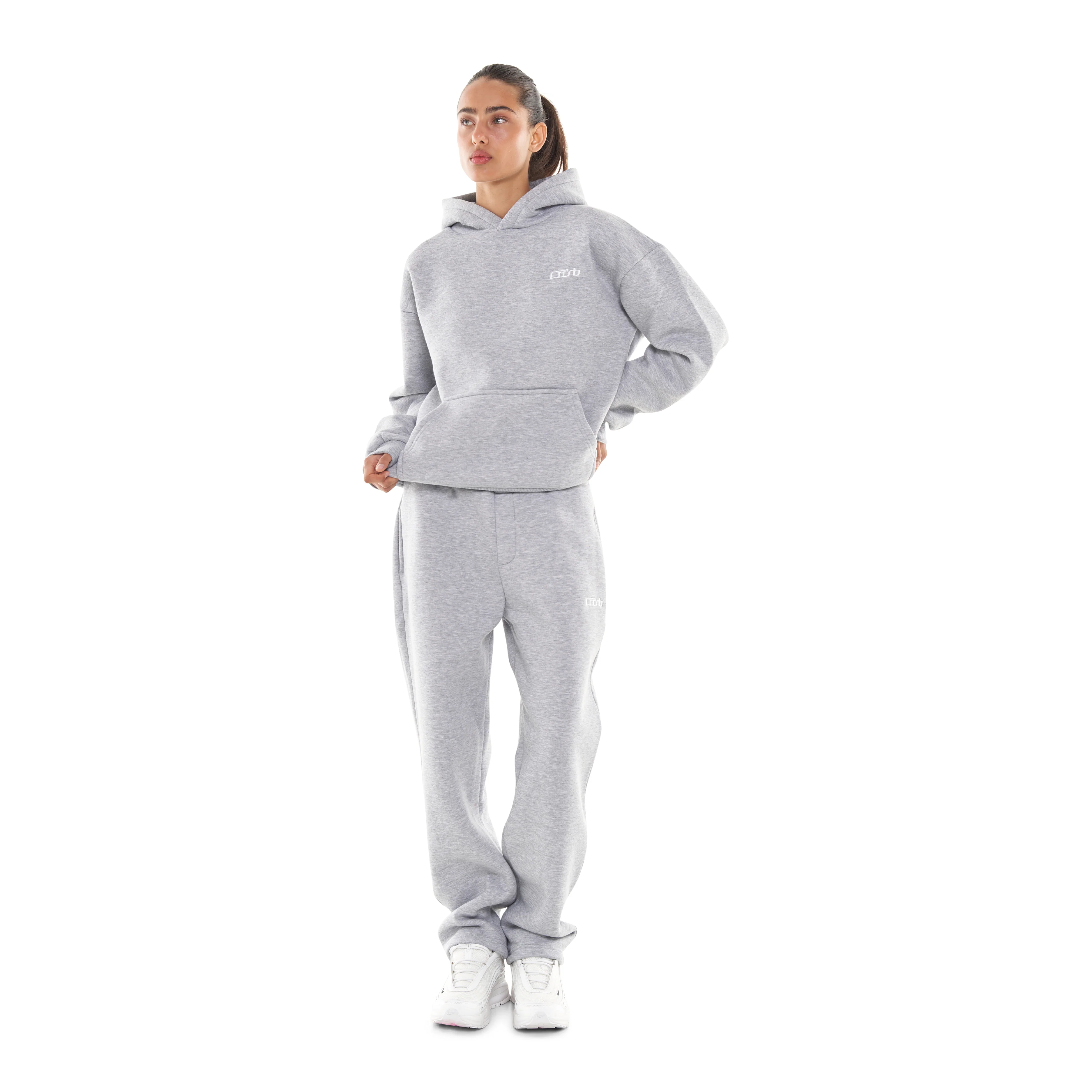 OPEN LEG JOGGER GREY MELANGE - Image 7