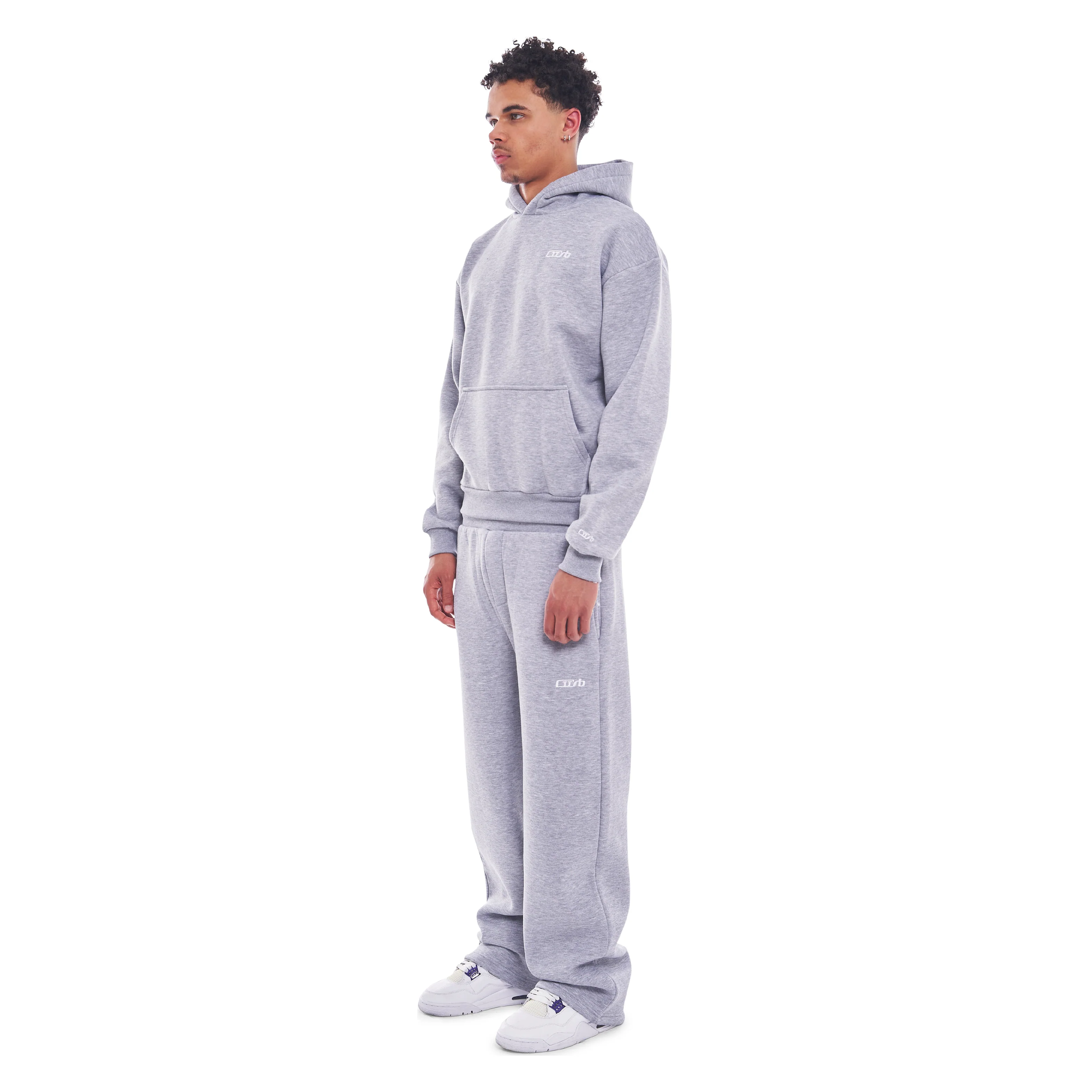 Wide Leg Jogger Grey Melange - Image 3