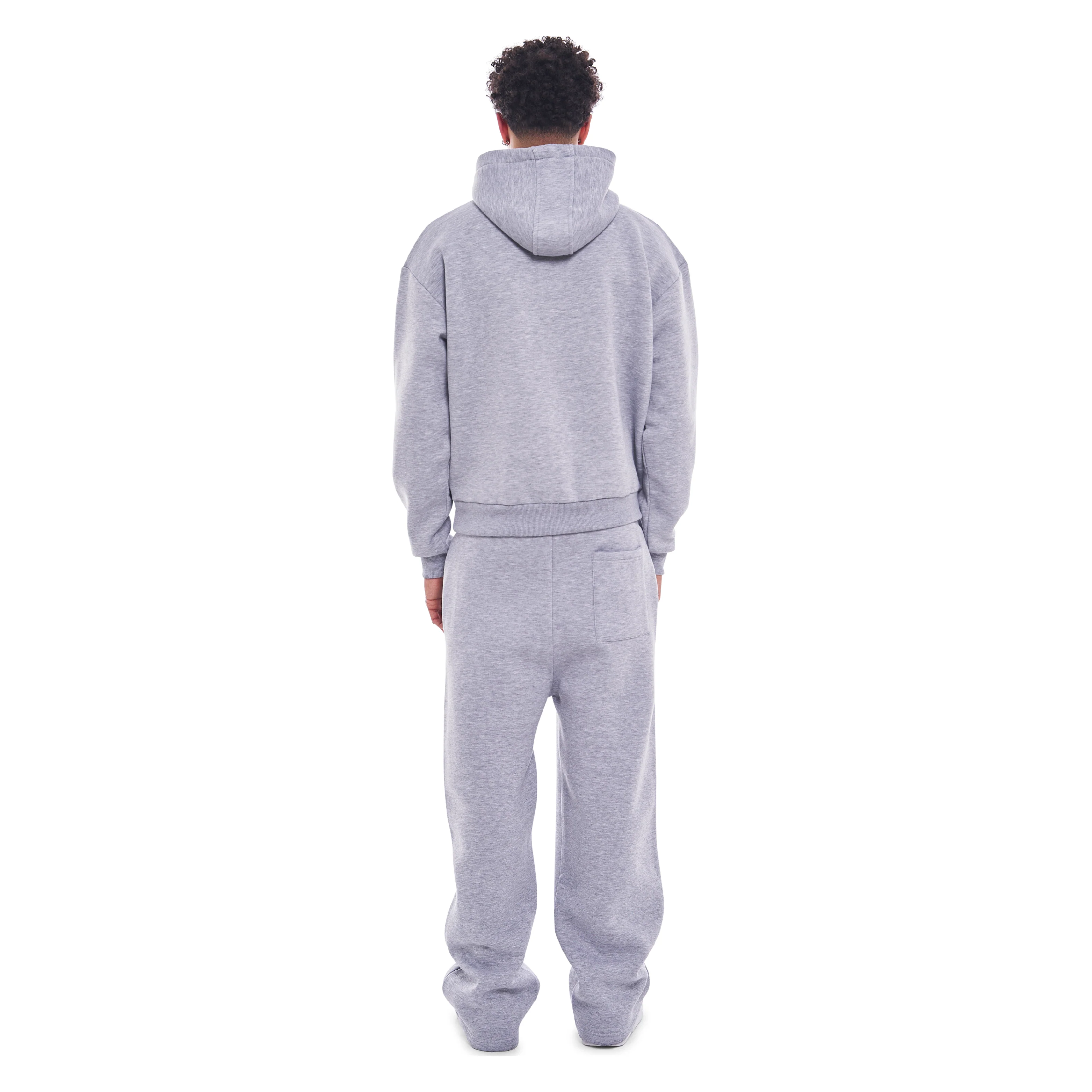 Wide Leg Jogger Grey Melange - Image 4
