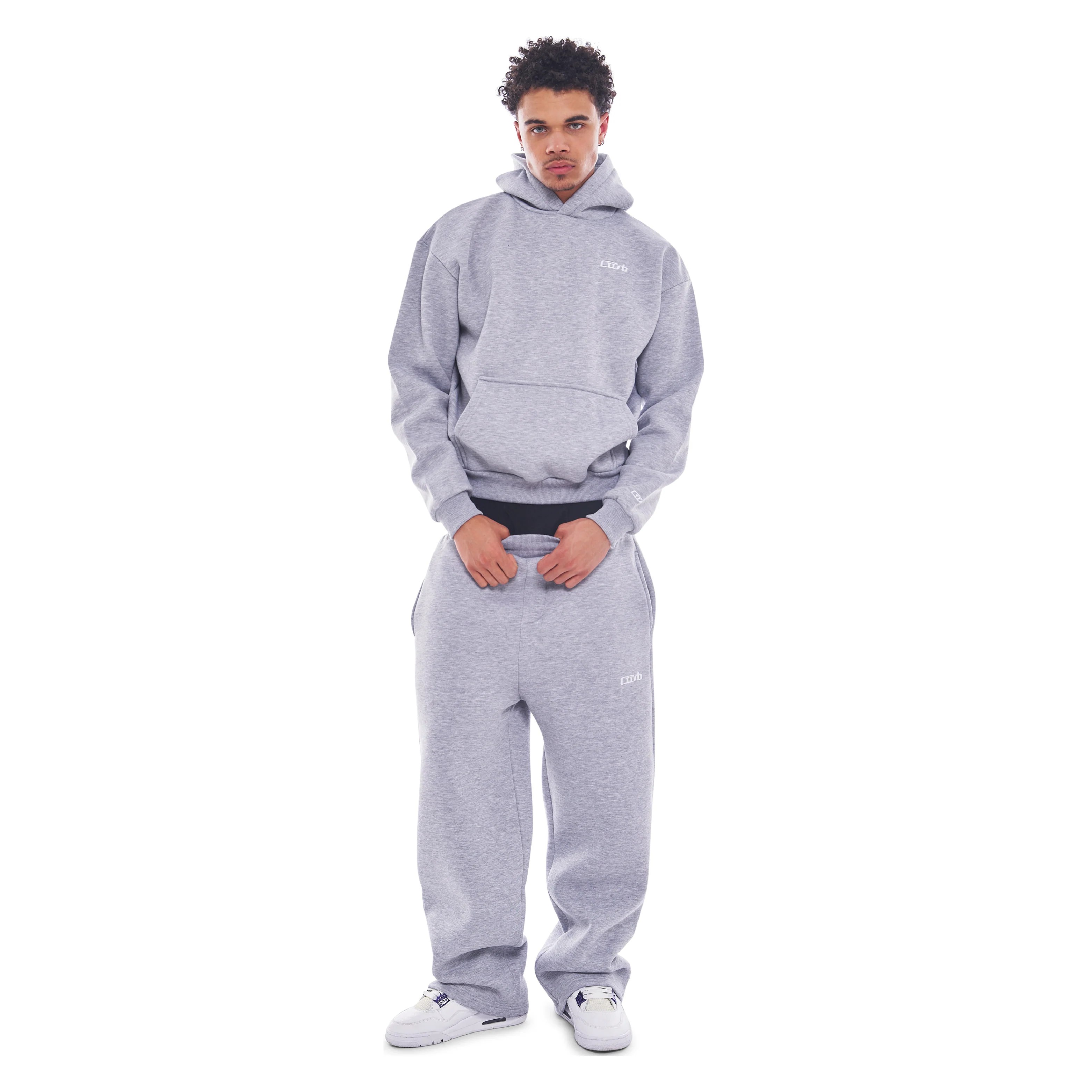 Wide Leg Jogger Grey Melange - Image 5